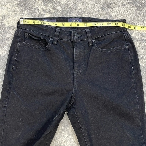 NYDJ Sheri Slim Jeans Black Lift Tuck Stretch Everyday Chic Sz 6 - Picture 9 of 15